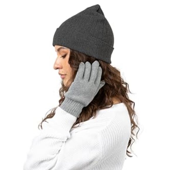 Warm Knitted Cuffed Skull Cap Beanie Unisex Winter Essential Cozy